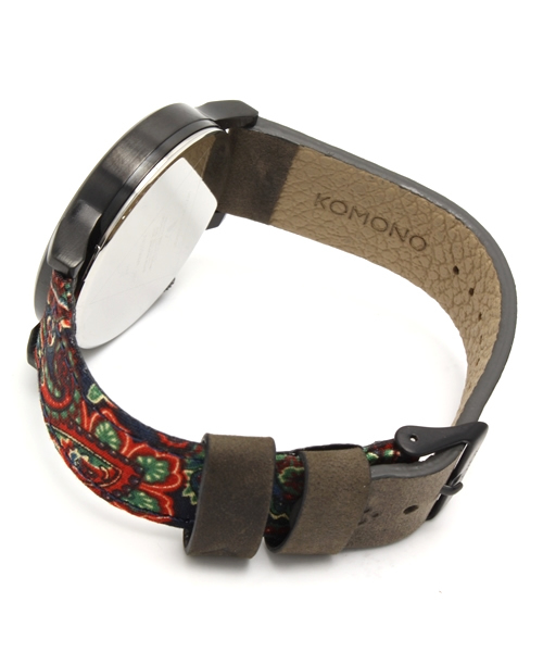 KOMONO.（コモノ）の「ユニセックス コモノ 腕時計 ペイズリー チェック カモフラ柄 KOMONO WINSTON GALORE（アナログ腕時計・レディース・ブラック/グレー/チャコールグレー/レッド・ONE SIZE）」の11枚目の写真