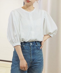 tiptop | 2021SS 前身刺繍ボリュームショルダーブラウス(シャツ/ブラウス)