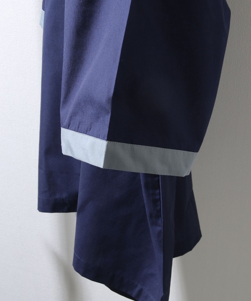 ZIP FIVE(ジップファイブ)の「【ZIP FIVE】高密度T/Cブロードビックシルエット半端袖シャツ(シャツ/ブラウス・メンズ・ベージュ/ブルー/ブラック系/ネイビー系/ブラック/オリーブ/ダークネイビー/ブラック系3/パープル/チャコールグレー×ブラック/ブラック系1/オフホワイト/チャコール/ブラック系2・LARGE/MEDIUM)」の19枚目の写真