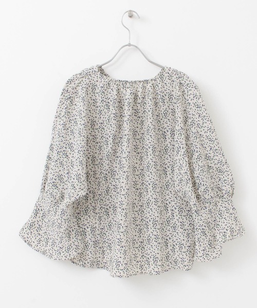 ITEMS URBANRESEARCH（アイテムズ アーバンリサーチ）の「フラワープリントVネックブラウス（シャツ/ブラウス・レディース・ネイビー/アイボリー・FREE）」の8枚目の写真