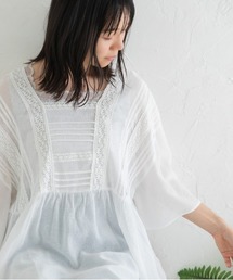 Mysa&Liina（ミーサリーナ）の「レースタックフレアチュニック（シャツ/ブラウス）」
