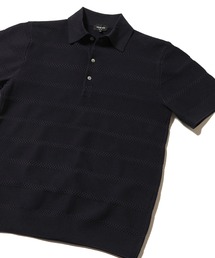 MEN'S BIGI | 12G鹿の子/メッシュボーダーポロシャツ(ポロシャツ)
