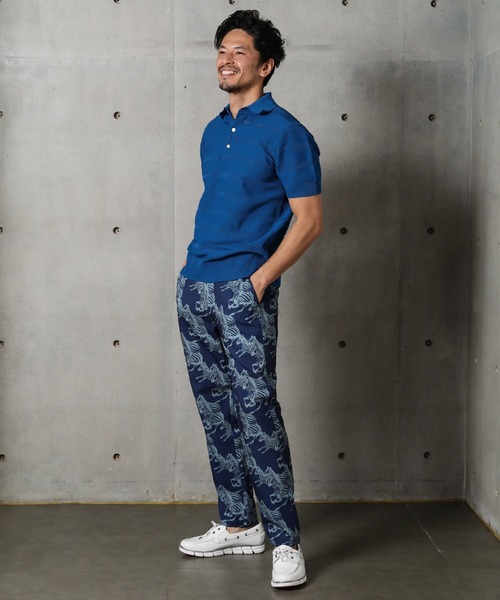 MEN'S BIGI（メンズビギ）の「12G鹿の子/メッシュボーダーポロシャツ（ポロシャツ・メンズ・ライトグレー/ブラウン/ターコイズブルー/ネイビー・02/03）」の7枚目の写真