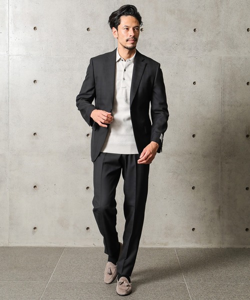 MEN'S BIGI（メンズビギ）の「12G鹿の子/メッシュボーダーポロシャツ（ポロシャツ・メンズ・ライトグレー/ブラウン/ターコイズブルー/ネイビー・02/03）」の5枚目の写真