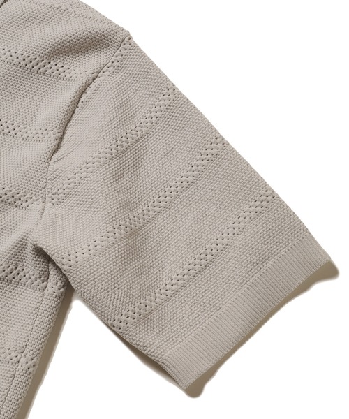 MEN'S BIGI（メンズビギ）の「12G鹿の子/メッシュボーダーポロシャツ（ポロシャツ・メンズ・ライトグレー/ブラウン/ターコイズブルー/ネイビー・02/03）」の18枚目の写真