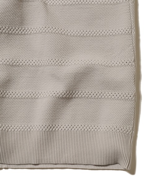 MEN'S BIGI（メンズビギ）の「12G鹿の子/メッシュボーダーポロシャツ（ポロシャツ・メンズ・ライトグレー/ブラウン/ターコイズブルー/ネイビー・02/03）」の14枚目の写真