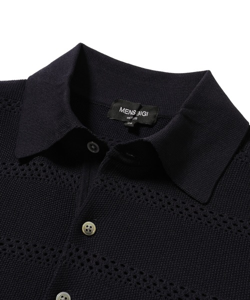 MEN'S BIGI（メンズビギ）の「12G鹿の子/メッシュボーダーポロシャツ（ポロシャツ・メンズ・ライトグレー/ブラウン/ターコイズブルー/ネイビー・02/03）」の19枚目の写真