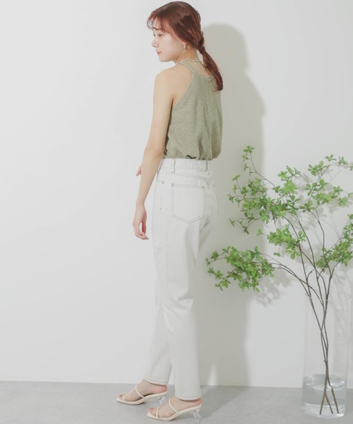 SENSE OF PLACE by URBAN RESEARCH（センスオブプレイスバイアーバンリサーチ）の「ハイウエストスリムフィットパンツ（その他パンツ・レディース・アイボリー・SMALL/MEDIUM）」の4枚目の写真