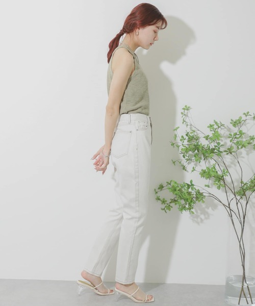 SENSE OF PLACE by URBAN RESEARCH（センスオブプレイスバイアーバンリサーチ）の「ハイウエストスリムフィットパンツ（その他パンツ・レディース・アイボリー・SMALL/MEDIUM）」の5枚目の写真