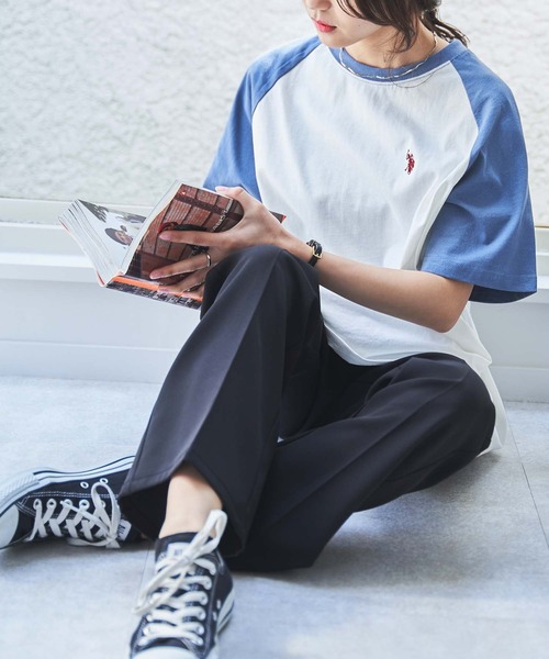 U.S. POLO ASSN.(ユーエスポロアッスン)の「∴WEGO/U.S. POLO ASSN.別注ワンポイントTシャツ(Tシャツ/カットソー・レディース・スミクロ/ホワイト/ダークグリーン/その他2/その他1/その他3/グリーン系その他5/ブルー系その他5/ネイビー/ワイン/ブラウン系その他5/その他4/オートミール/ホワイト系その他5/その他5/オフホワイト/ホワイト系その他・FREE)」の13枚目の写真