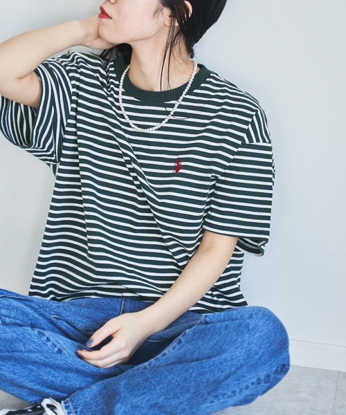 U.S. POLO ASSN.(ユーエスポロアッスン)の「∴WEGO/U.S. POLO ASSN.別注ワンポイントTシャツ(Tシャツ/カットソー・レディース・スミクロ/ホワイト/ダークグリーン/その他2/その他1/その他3/グリーン系その他5/ブルー系その他5/ネイビー/ワイン/ブラウン系その他5/その他4/オートミール/ホワイト系その他5/その他5/オフホワイト/ホワイト系その他・FREE)」の16枚目の写真