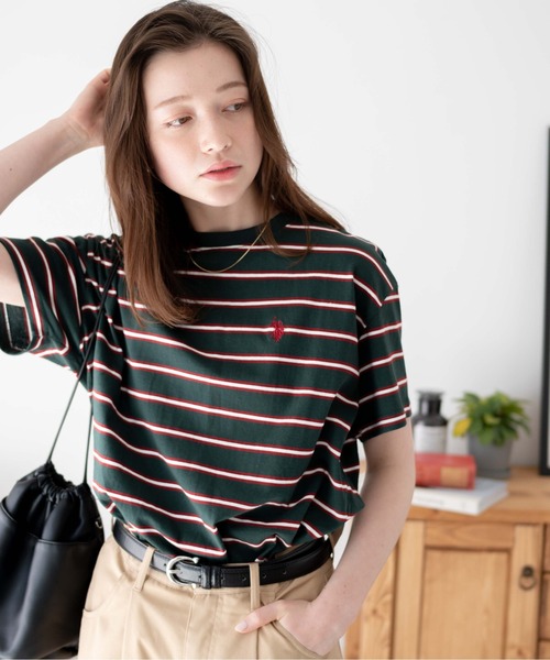 U.S. POLO ASSN.(ユーエスポロアッスン)の「∴WEGO/U.S. POLO ASSN.別注ワンポイントTシャツ(Tシャツ/カットソー・レディース・スミクロ/ホワイト/ダークグリーン/その他2/その他1/その他3/グリーン系その他5/ブルー系その他5/ネイビー/ワイン/ブラウン系その他5/その他4/オートミール/ホワイト系その他5/その他5/オフホワイト/ホワイト系その他・FREE)」の9枚目の写真