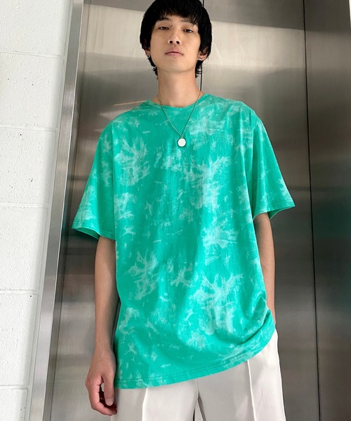 Figments(フィグメンツ)の「タイダイソリッドT(Tシャツ/カットソー・レディース・ブラック/グリーン・FREE)」の1枚目の写真