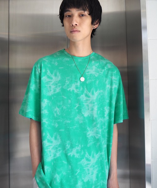 Figments(フィグメンツ)の「タイダイソリッドT(Tシャツ/カットソー・レディース・ブラック/グリーン・FREE)」の4枚目の写真