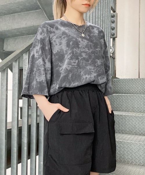 Figments(フィグメンツ)の「タイダイソリッドT(Tシャツ/カットソー・レディース・ブラック/グリーン・FREE)」の16枚目の写真