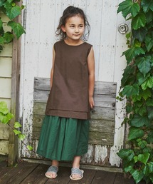 ＆yam | コットンボイルバックデザインノースリーブブラウス(シャツ/ブラウス)