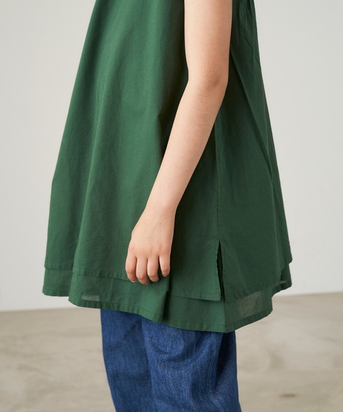 &yam(アンドヤム)の「コットンボイルバックデザインノースリーブブラウス(シャツ/ブラウス・キッズ・ピンク/グリーン/ブラウン・150-160cm/140-150cm/120-130cm/130-140cm/110-120cm)」の12枚目の写真