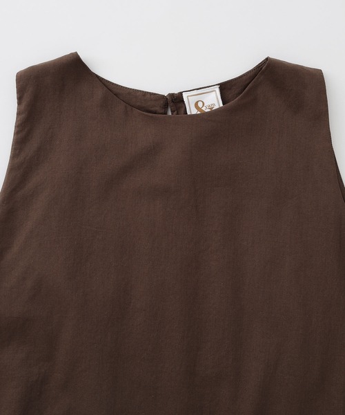 &yam(アンドヤム)の「コットンボイルバックデザインノースリーブブラウス(シャツ/ブラウス・キッズ・ピンク/グリーン/ブラウン・150-160cm/140-150cm/120-130cm/130-140cm/110-120cm)」の19枚目の写真
