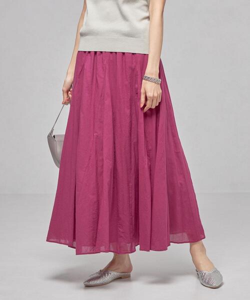 closet story(クローゼットストーリー)の「<closet story(クローゼットストーリー)>カラー ボリュームギャザー ロングスカート -手洗い可能-(スカート・レディース・ピンク/イエロー/ダークグレー・FREE)」の3枚目の写真