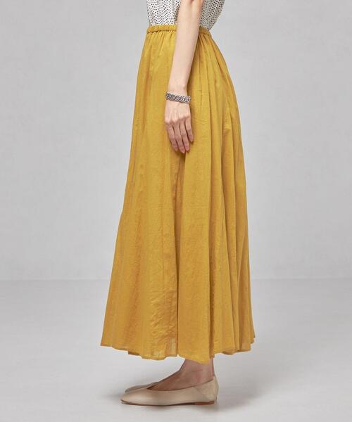 closet story(クローゼットストーリー)の「<closet story(クローゼットストーリー)>カラー ボリュームギャザー ロングスカート -手洗い可能-(スカート・レディース・ピンク/イエロー/ダークグレー・FREE)」の5枚目の写真