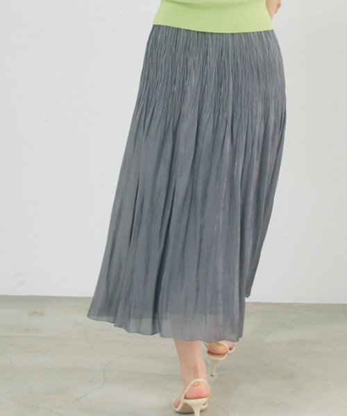 ANAYI（アナイ）の「シャイニーサテンプリーツ スカート（スカート