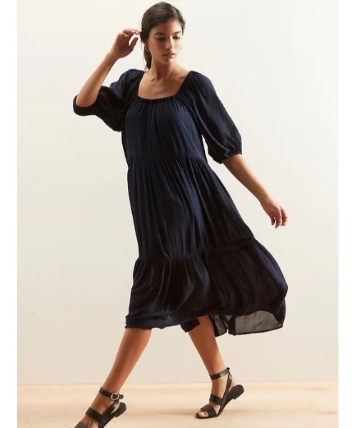 セール Factory Banana Republic Factory Store ガーゼミディドレス ワンピース Banana Factory Republic Republic Factory Store バナナリパブリック ファクトリーストア のファッション