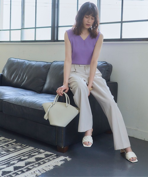 titivate（ティティベイト）の「ﾃﾞｻﾞｲﾝﾊﾞｯｸﾍﾞﾙﾄﾘﾌﾞﾆｯﾄﾀﾝｸ（タンクトップ・レディース・ブラック/パープル/ピンク/ライトベージュ・S/M）」の8枚目の写真