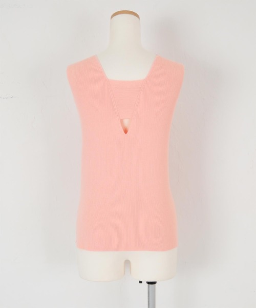 titivate（ティティベイト）の「ﾃﾞｻﾞｲﾝﾊﾞｯｸﾍﾞﾙﾄﾘﾌﾞﾆｯﾄﾀﾝｸ（タンクトップ・レディース・ブラック/パープル/ピンク/ライトベージュ・S/M）」の22枚目の写真