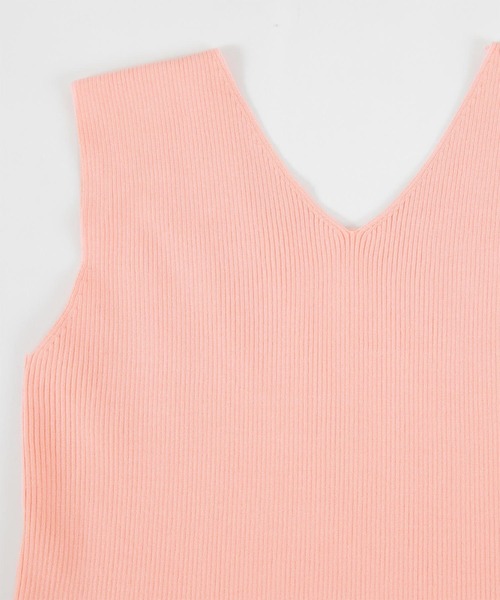 titivate（ティティベイト）の「ﾃﾞｻﾞｲﾝﾊﾞｯｸﾍﾞﾙﾄﾘﾌﾞﾆｯﾄﾀﾝｸ（タンクトップ・レディース・ブラック/パープル/ピンク/ライトベージュ・S/M）」の11枚目の写真