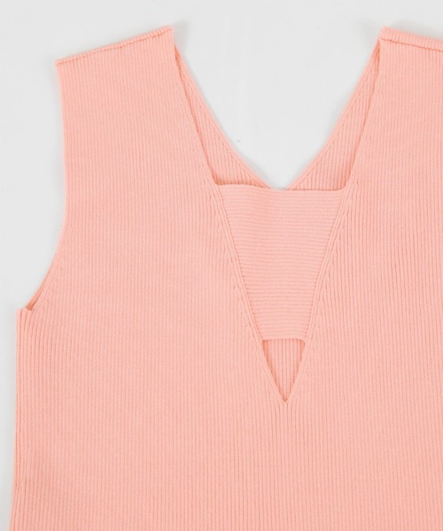 titivate（ティティベイト）の「ﾃﾞｻﾞｲﾝﾊﾞｯｸﾍﾞﾙﾄﾘﾌﾞﾆｯﾄﾀﾝｸ（タンクトップ・レディース・ブラック/パープル/ピンク/ライトベージュ・S/M）」の18枚目の写真