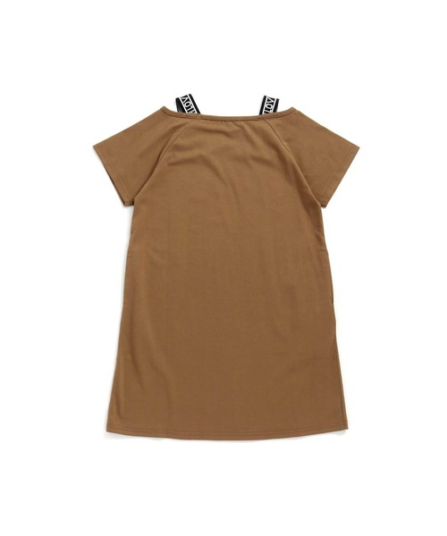 JENNI love（ジェニィラブ）の「接触冷感肩あきロゴテープワンピース（ワンピース・キッズ・ピンク/ブラウン/ミント・150cm/160cm/140cm/130cm）」の11枚目の写真