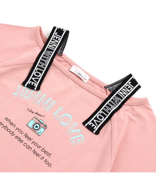 JENNI love（ジェニィラブ）の「接触冷感肩あきロゴテープワンピース（ワンピース・キッズ・ピンク/ブラウン/ミント・150cm/160cm/140cm/130cm）」の16枚目の写真