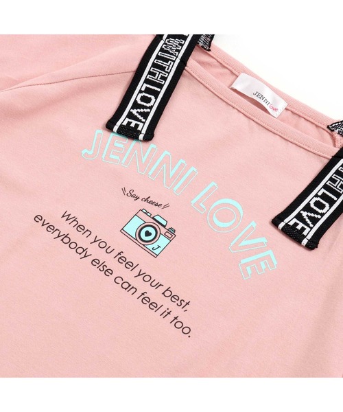 JENNI love（ジェニィラブ）の「接触冷感肩あきロゴテープワンピース（ワンピース・キッズ・ピンク/ブラウン/ミント・150cm/160cm/140cm/130cm）」の17枚目の写真