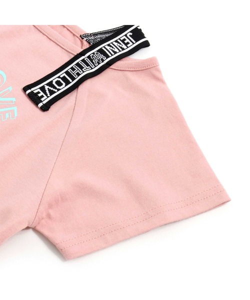 JENNI love（ジェニィラブ）の「接触冷感肩あきロゴテープワンピース（ワンピース・キッズ・ピンク/ブラウン/ミント・150cm/160cm/140cm/130cm）」の18枚目の写真