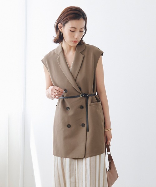 UR'S(ユアーズ)の「ノースリーブジレベスト(その他アウター・レディース・ブラック/モカ/ライトベージュ/グレイッシュベージュ・S/M/L)」の14枚目の写真