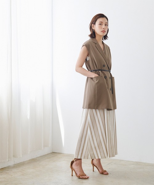 UR'S(ユアーズ)の「ノースリーブジレベスト(その他アウター・レディース・ブラック/モカ/ライトベージュ/グレイッシュベージュ・S/M/L)」の12枚目の写真