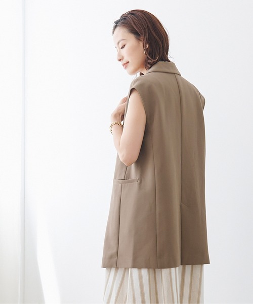 UR'S(ユアーズ)の「ノースリーブジレベスト(その他アウター・レディース・ブラック/モカ/ライトベージュ/グレイッシュベージュ・S/M/L)」の9枚目の写真