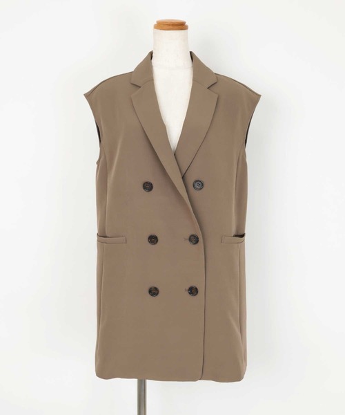 UR'S(ユアーズ)の「ノースリーブジレベスト(その他アウター・レディース・ブラック/モカ/ライトベージュ/グレイッシュベージュ・S/M/L)」の22枚目の写真