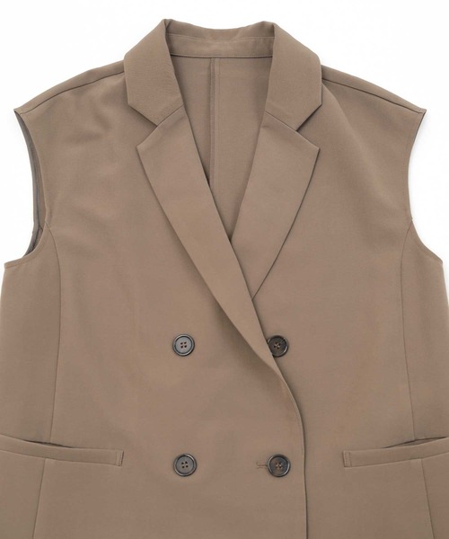 UR'S(ユアーズ)の「ノースリーブジレベスト(その他アウター・レディース・ブラック/モカ/ライトベージュ/グレイッシュベージュ・S/M/L)」の13枚目の写真