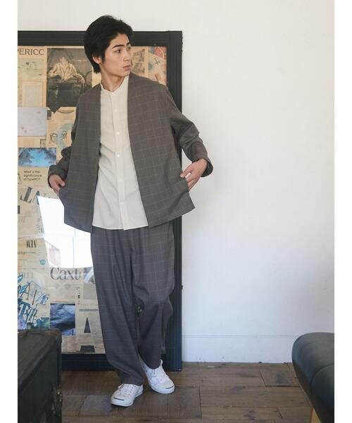 CRAFT STANDARD BOUTIQUE（クラフトスタンダードブティック）の「TR/PU ボタンレスシャツ　＊◇（シャツ/ブラウス・メンズ・ベージュ系その他/ブラック/グレー系その他3・LL/M/L）」の15枚目の写真