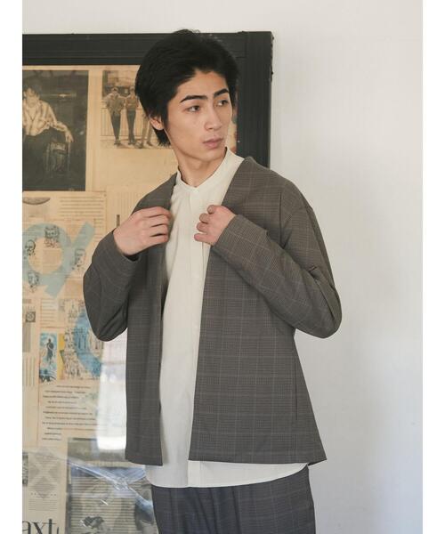 CRAFT STANDARD BOUTIQUE（クラフトスタンダードブティック）の「TR/PU ボタンレスシャツ　＊◇（シャツ/ブラウス・メンズ・ベージュ系その他/ブラック/グレー系その他3・LL/M/L）」の18枚目の写真