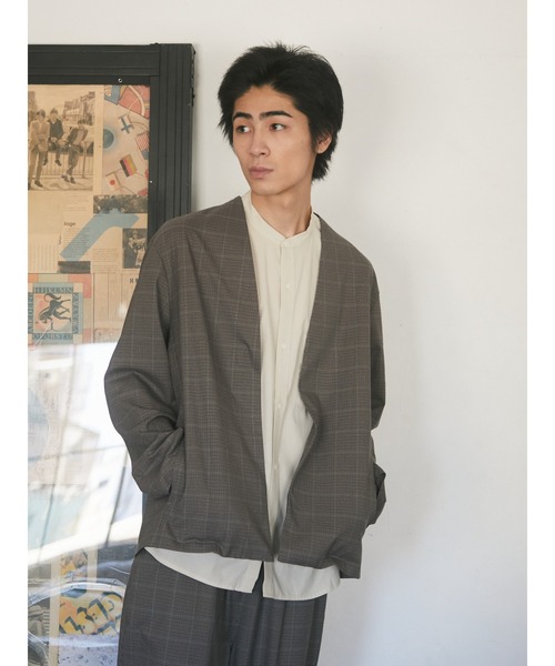 CRAFT STANDARD BOUTIQUE（クラフトスタンダードブティック）の「TR/PU ボタンレスシャツ　＊◇（シャツ/ブラウス・メンズ・ベージュ系その他/ブラック/グレー系その他3・LL/M/L）」の8枚目の写真