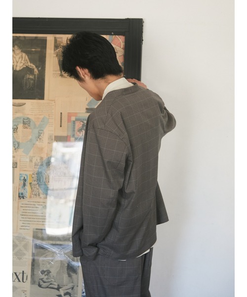 CRAFT STANDARD BOUTIQUE（クラフトスタンダードブティック）の「TR/PU ボタンレスシャツ　＊◇（シャツ/ブラウス・メンズ・ベージュ系その他/ブラック/グレー系その他3・LL/M/L）」の11枚目の写真