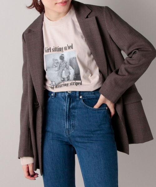 NOLLEY’S（ノーリーズ）の「【GOOD ROCK SPEED/グッドロックスピード】PHOTO BIG ロングスリーブTシャツ（Tシャツ/カットソー・レディース・ベージュ/オフホワイト/オリーブ・FREE）」の2枚目の写真