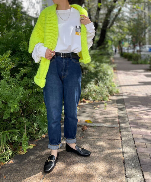 NOLLEY’S（ノーリーズ）の「【GOOD ROCK SPEED/グッドロックスピード】PHOTO BIG ロングスリーブTシャツ（Tシャツ/カットソー・レディース・ベージュ/オフホワイト/オリーブ・FREE）」の4枚目の写真