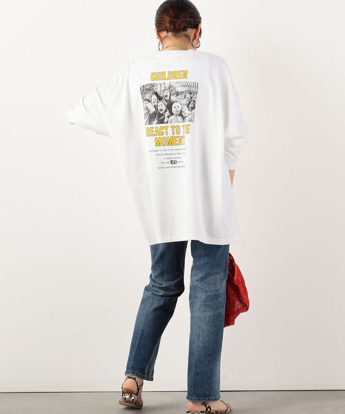 NOLLEY’S（ノーリーズ）の「【GOOD ROCK SPEED/グッドロックスピード】PHOTO BIG ロングスリーブTシャツ（Tシャツ/カットソー・レディース・ベージュ/オフホワイト/オリーブ・FREE）」の10枚目の写真