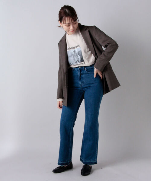 NOLLEY’S（ノーリーズ）の「【GOOD ROCK SPEED/グッドロックスピード】PHOTO BIG ロングスリーブTシャツ（Tシャツ/カットソー・レディース・ベージュ/オフホワイト/オリーブ・FREE）」の21枚目の写真
