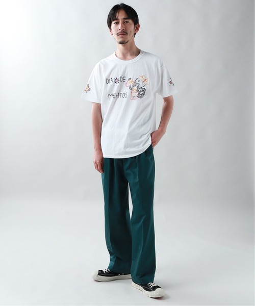 OAXACA(オアハカ)の「【OAXACA/オアハカ×JS】デイオブザ.デッド ドリンクスカル Tシャツ(Tシャツ/カットソー・メンズ・ブラック/ホワイト/ベージュ・MEDIUM/LARGE/X-LARGE)」の4枚目の写真