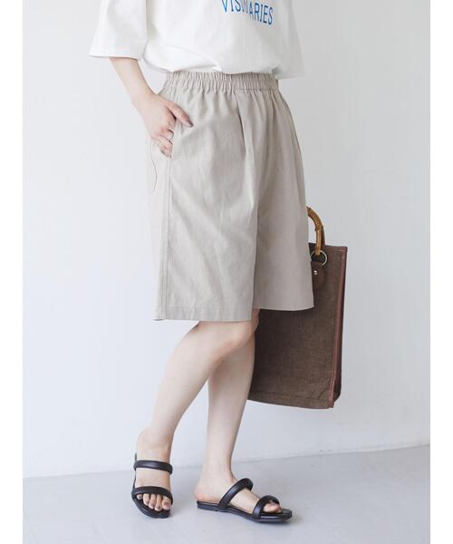 Sugar spoon(シュガースプーン)の「・SUGAR SPOONリネンハーフパンツ*(その他パンツ・レディース・チャコールグレー/ベージュ/サックスブルー/ネイビー・FREE)」の19枚目の写真