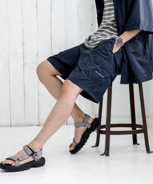 coen(コーエン)の「FreeSpeech(フリースピーチ)別注ナイロングログランショーツ(セットアップ対応)(その他パンツ・メンズ・ブラック/オリーブ/ダークグレー・MEDIUM/SMALL/LARGE)」の1枚目の写真